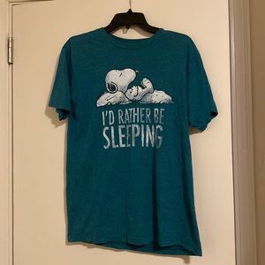 Teal snoopy shirt